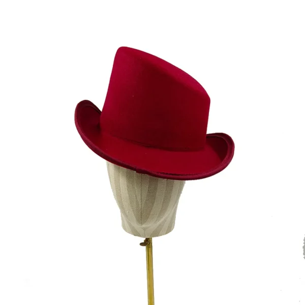 Chapéu alto inclinado masculino, chapéu de mágico preto monocromático, sombrero cavalheiro, festa curl britânica, personalidade, novo, 60cm - Imagem 30