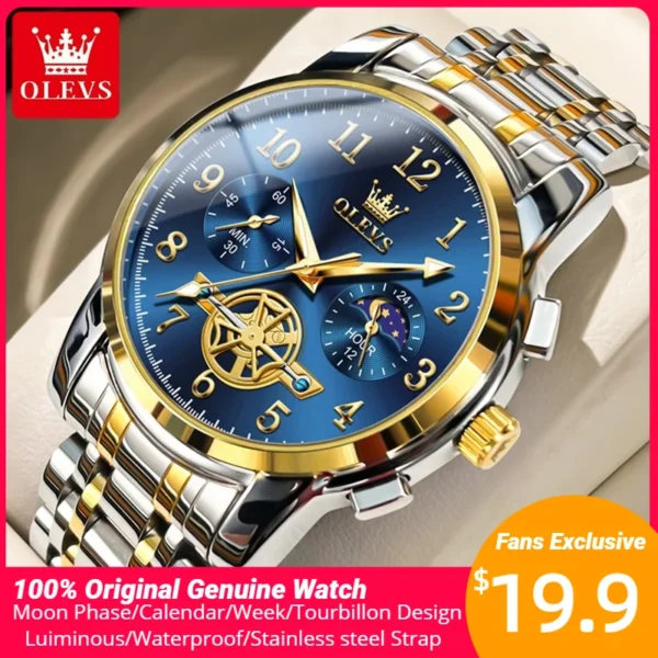 Relógio OLEVS 2900 Moon Phase Watch