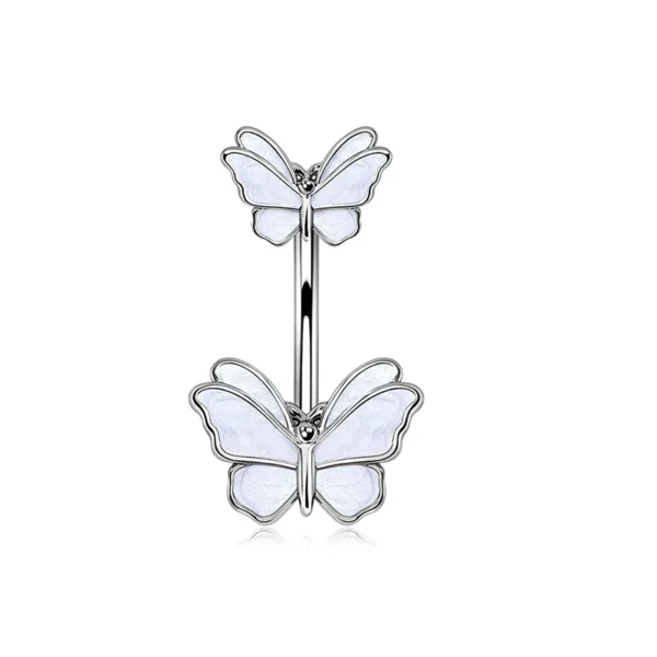 1pc Aço Inoxidável Azul Umbigo Anel Umbigo Tragu Piercing Barbell Coração Borboleta Corpo Jóias Punk Acessórios para Mulheres - Imagem 20