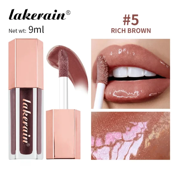 8 Cores Gloss Universal Lip Luminizer Hidratante Leve Brilho Labial Líquido Duradouro Batom Gloss Regula Lábios Pele - Imagem 13