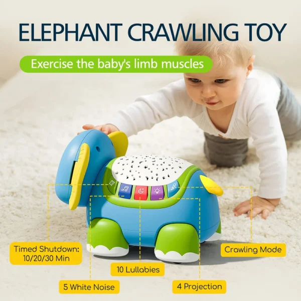 Brinquedo Baby Crawling Toys Musical Elephant - Imagem 5