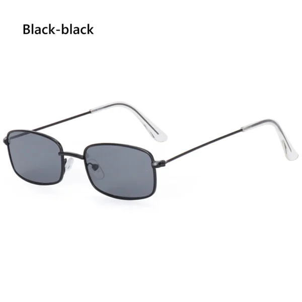 1pc para mulher pequeno retângulo óculos de sol retro metal frame punk vintage viagem máscaras uv400 proteção óculos de sol - Imagem 12