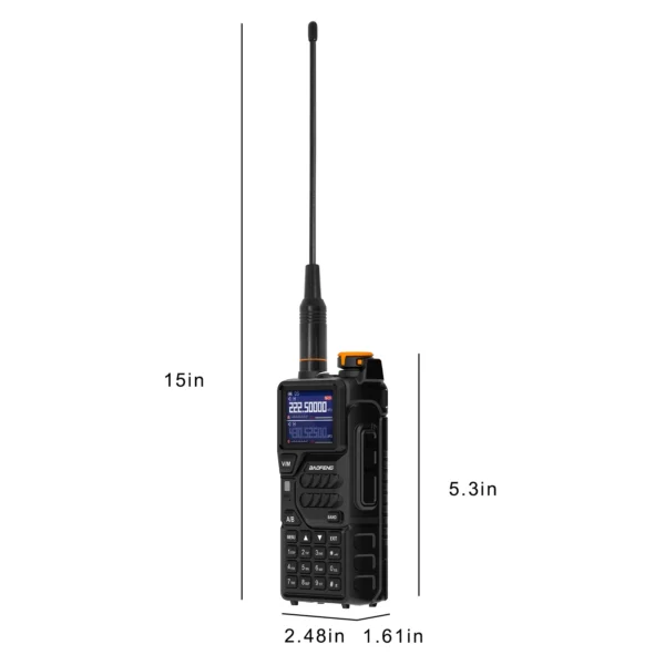 Baofeng-K5PLUS 10W rádio profissional, 136-174, 220-260, 400-520MHz, multi-bandas, 999CH, 2500mAh, rádio em dois sentidos - Imagem 4