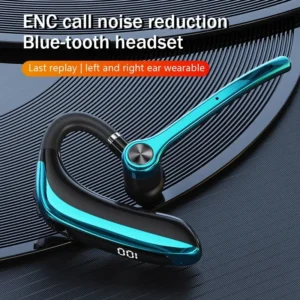 EARDECO-fone de ouvido único sem fio com microfone, fone de ouvido bluetooth, auscultador com cancelamento de ruído