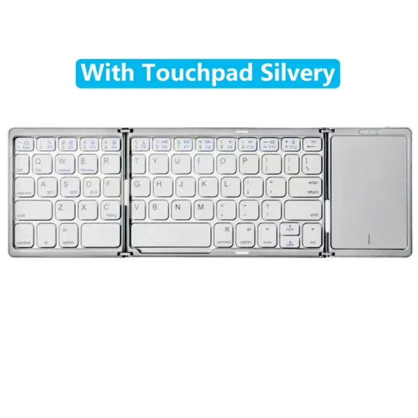 Teclado Bluetooth sem fio dobrável com Touchpad, teclado portátil para Smartphone, Android, IOS, Mac, Windows, Novo - Imagem 7