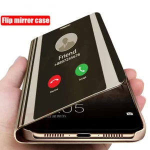 Estojos de telefone espelhado para Samsung Galaxy, armadura à prova de choque, capa de couro, 5G, A35, A25, A15, A54, A53, A52, A34, A14, A32, A13, A51, A73