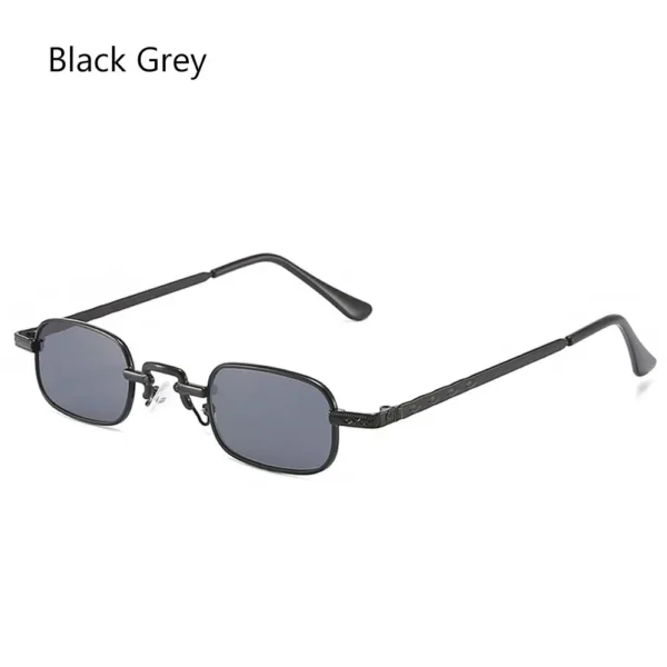 1pc para mulher pequeno retângulo óculos de sol retro metal frame punk vintage viagem máscaras uv400 proteção óculos de sol - Imagem 17
