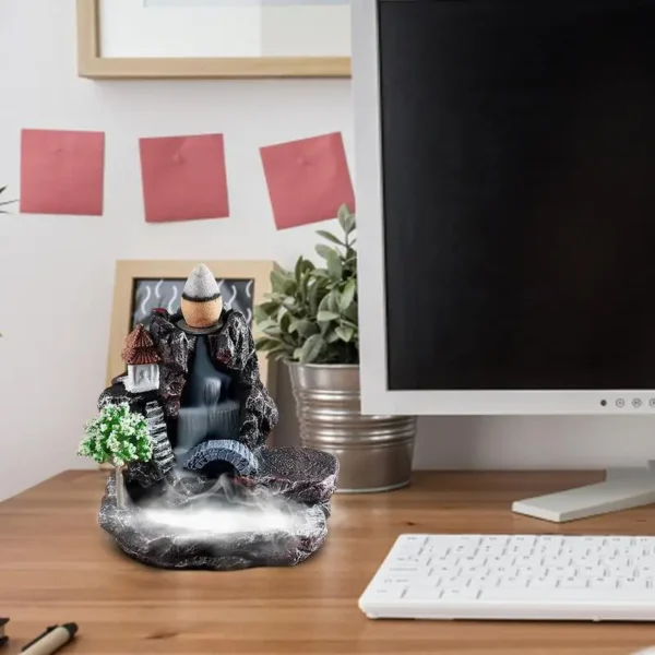 Inovador Cachoeira Backflow Incenso Queimador, Aromaterapia Ornamento, Home Decor para Office Yoga - Imagem 2
