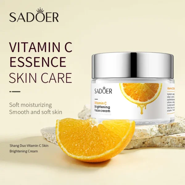 Vitamina C Creme Facial Refrescante Hidratante Antienvelhecimento Clareador de Pele Hidratante Cremes Diurnos VC Creme Facial Beleza Cuidados Faciais - Imagem 2