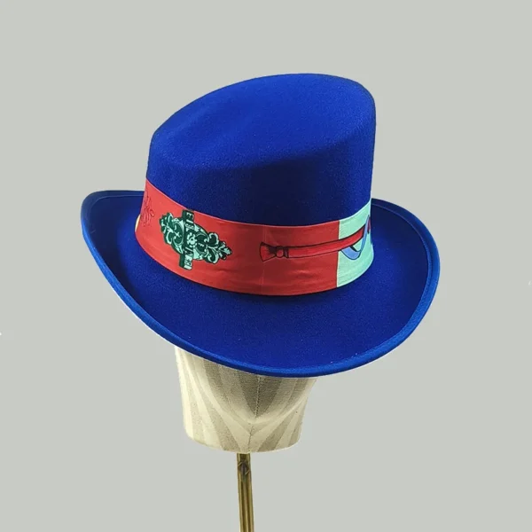 Chapéu alto inclinado masculino, chapéu de mágico preto monocromático, sombrero cavalheiro, festa curl britânica, personalidade, novo, 60cm - Imagem 14