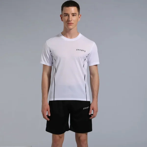 2022 novo agasalho de verão masculino camiseta solta com shorts juntos roupas masculinas camisas de futebol manter conjuntos legais tamanho grande M a 5XL - Imagem 25