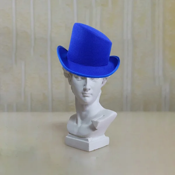 Chapéu alto inclinado masculino, chapéu de mágico preto monocromático, sombrero cavalheiro, festa curl britânica, personalidade, novo, 60cm - Imagem 33
