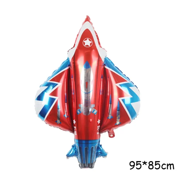 1Pcs Grande Foil Foil Balão Espaço Exploração Tema Inflável Decoração Brinquedos para Meninos Festa de Aniversário Foguete Asa - Imagem 36