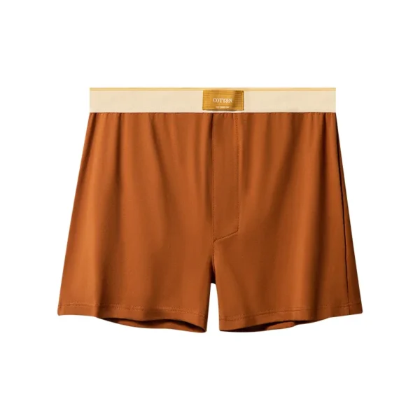 4 pçs masculino seta calças boxers de algodão shorts soltos meados de cintura masculina plus size roupa interior homewear calcinha confortável - Imagem 4