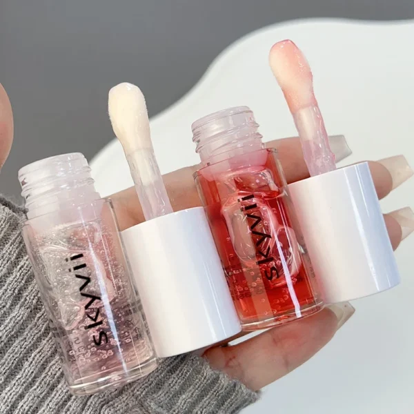 Óleo labial de gelatina de cristal à prova d'água, hidratante duradouro, casaco labial para batom, brilho labial colorido, lábios claros, bálsamo labial  4.3  7 avaliações  ౹  100 vendidosCor: 020201Itens similaresCoreano Kawaii Honey Peach Lip Oil, Longa Duração Hidrata o Soro, - Imagem 4