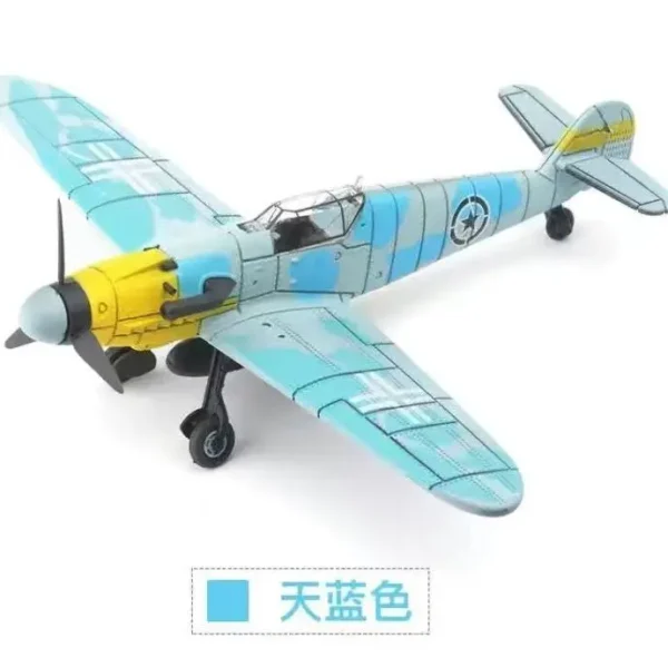 Brinquedo militar do enigma do lutador, presentes plásticos do brinquedo de DIY, enigma do furacão, WWII, 4D, BF109, F4U, P51, 1:48 - Imagem 12