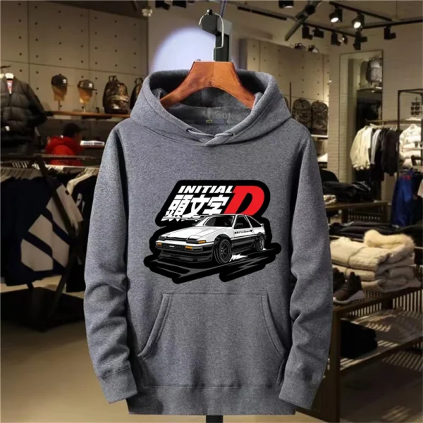 "Initial D" 2024 Moda Masculina Padrão de Corrida da Moda Estampado Roupas Masculinas Camisa Esportiva de Lazer de Inverno Roupas Entusiastas - Imagem 11