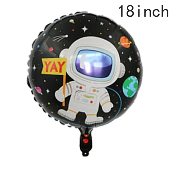 1Pcs Grande Foil Foil Balão Espaço Exploração Tema Inflável Decoração Brinquedos para Meninos Festa de Aniversário Foguete Asa - Imagem 28