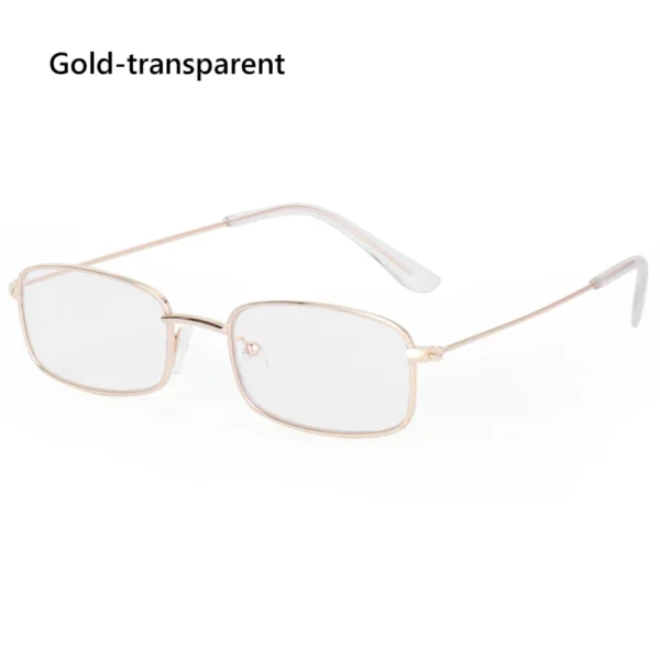 1pc para mulher pequeno retângulo óculos de sol retro metal frame punk vintage viagem máscaras uv400 proteção óculos de sol - Imagem 15