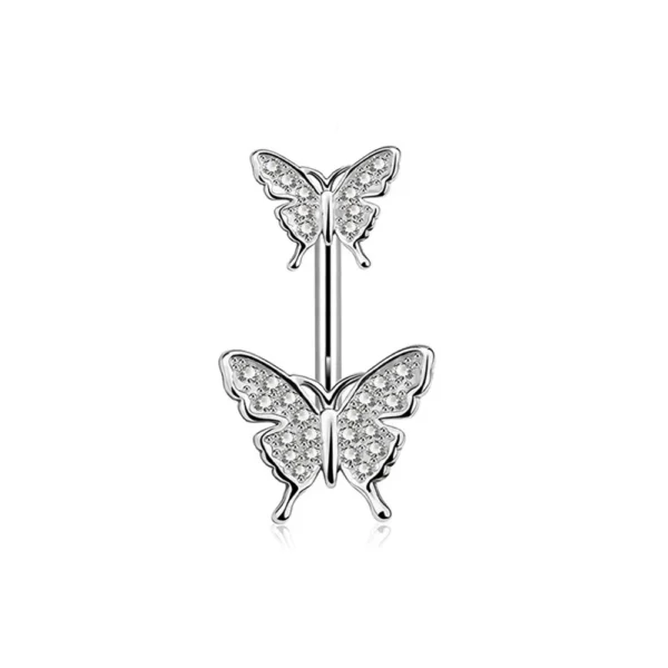 1pc Aço Inoxidável Azul Umbigo Anel Umbigo Tragu Piercing Barbell Coração Borboleta Corpo Jóias Punk Acessórios para Mulheres - Imagem 14