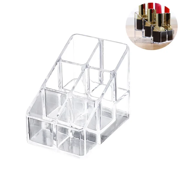 Transparente Acrílico Maquiagem Caixa De Armazenamento, Desktop, Batons Titular, Organizador, Display Stand, Cuidados Com A Pele Dressing Table - Imagem 7