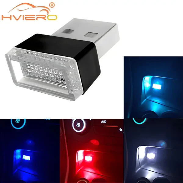 Tragbare-Mini USB Light para o quarto, Modelagem Carro, Ambiente License Plate Lamp, Neon Interior Auto Decoração, Quarto Welcome Night Flashlight - Imagem 2