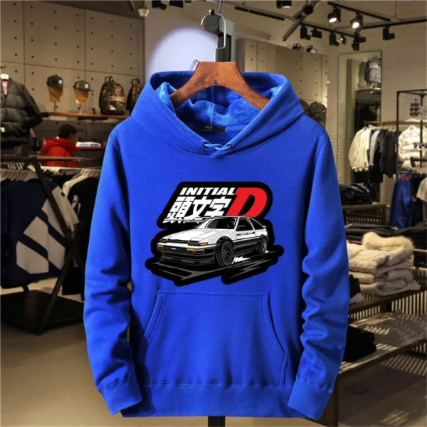 "Initial D" 2024 Moda Masculina Padrão de Corrida da Moda Estampado Roupas Masculinas Camisa Esportiva de Lazer de Inverno Roupas Entusiastas - Imagem 5