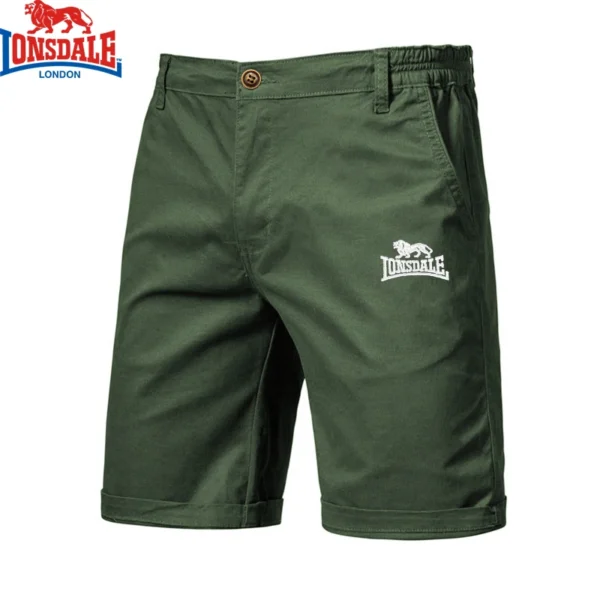 Shorts de verão LONSDAL bordados 100% algodão para homens de alta qualidade casual negócios social elástico na cintura praia shorts - Imagem 8