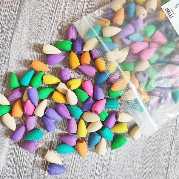 T 100g/200g/500g/1kg torre de refluxo natural cones de incenso indiana refluxo cone incenso sândalo lavanda fragrância doméstica - Imagem 2