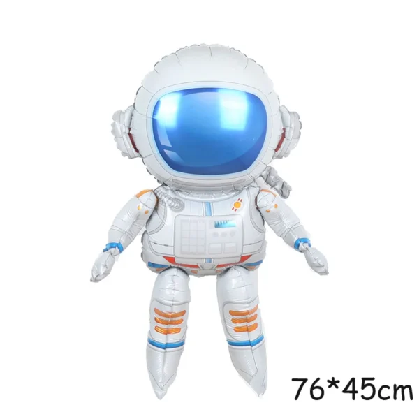 1Pcs Grande Foil Foil Balão Espaço Exploração Tema Inflável Decoração Brinquedos para Meninos Festa de Aniversário Foguete Asa - Imagem 16