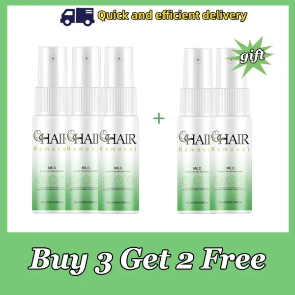 Spray de depilação rápida para homens e mulheres, inibidor indolor do crescimento do cabelo, axila do braço, perna depilatória permanente, beleza saúde, 10pcs - Imagem 8