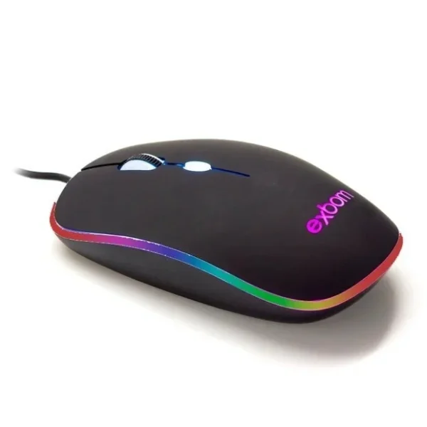 Kit Teclado + Mouse LED RGB ABNT2 Padrão Brasileiro Kit com fio USB semi mercanico - Imagem 3