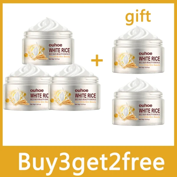 Creme facial antirrugas de arroz, tratamento para acne e melasma, pigmentação, clareamento, lifting facial, beleza, hidratante, cosméticos coreanos, 30g - Imagem 7