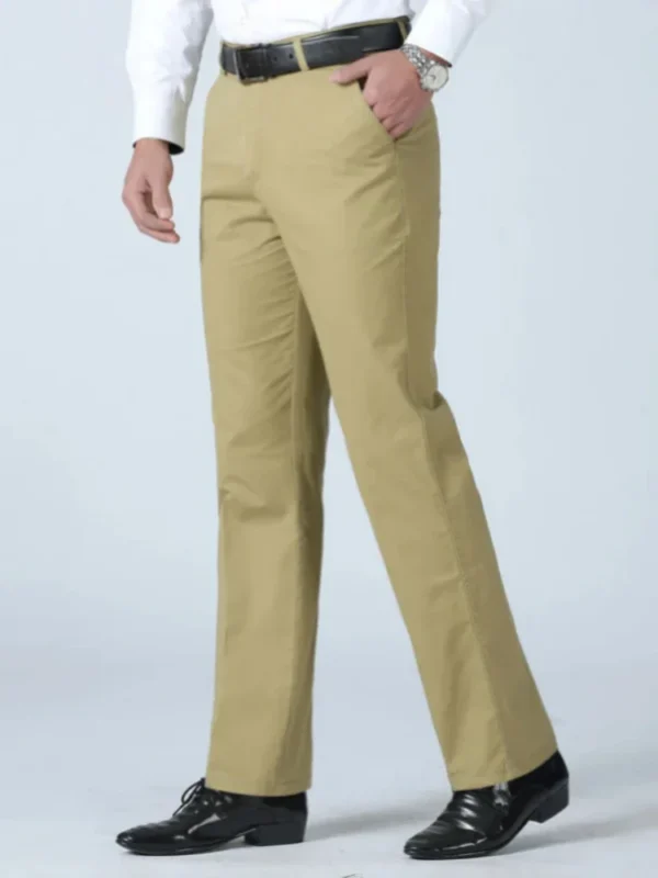 100% Algodão Verão Fino Terno Calças Masculinas Casual Outono Grosso Clássico Negócios Moda Calças Elásticas Roupas Masculinas de Marca KOACUS