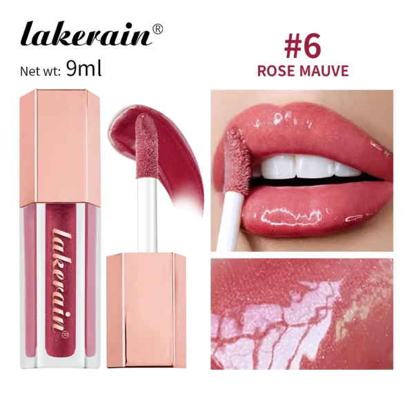 8 Cores Gloss Universal Lip Luminizer Hidratante Leve Brilho Labial Líquido Duradouro Batom Gloss Regula Lábios Pele - Imagem 9