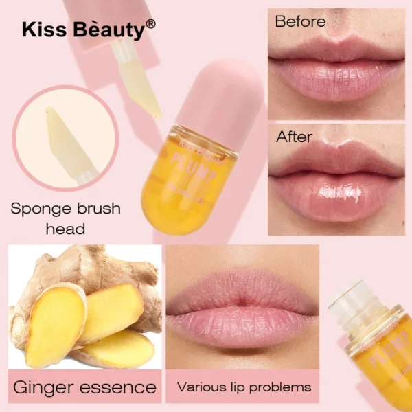 Instant Volumising Lip Serum, Colágeno Plumper, de longa duração aumenta lábios, volume batons, copos antiaderentes, cosméticos sexy - Imagem 3