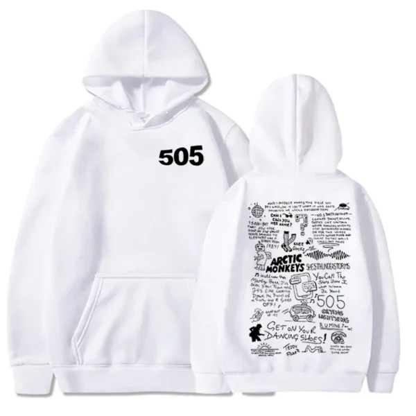 505 Moletom com capuz Arctic Monkeys Música Moletom com capuz Arctic Monkeys Produtos Presente para fãs do Arctic Monkeys Moletom Tops Streetwear Unissex - Imagem 2