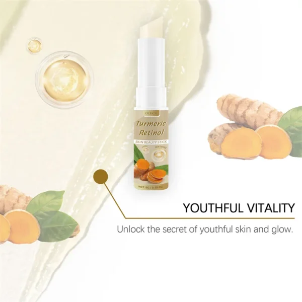 Cúrcuma Retinol Beauty Stick Creme Facial Clareador Melanina Hidratante Lifting de Rugas Rejuvenescedor Clareamento da Pele Cosméticos Coreanos - Imagem 5