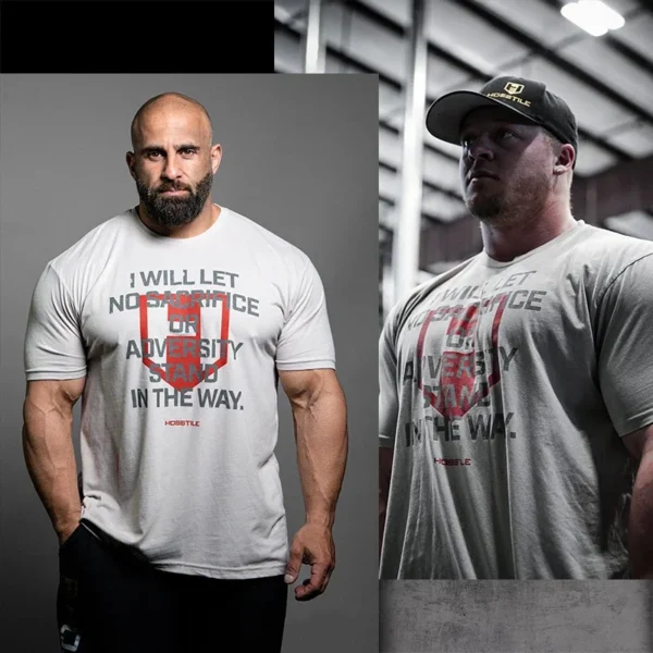 Hosion-camiseta de manga curta para homens, estilo americano, solto, respirável, fitness, músculo, difícil, esportes, clássico - Imagem 12