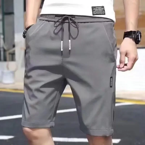 Shorts de trabalho, vários bolsos masculinos, shorts médios, calças curtas largas e finas de verão - Imagem 11