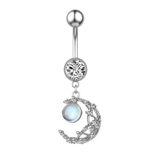 1pc Aço Inoxidável Azul Umbigo Anel Umbigo Tragu Piercing Barbell Coração Borboleta Corpo Jóias Punk Acessórios para Mulheres - Imagem 29