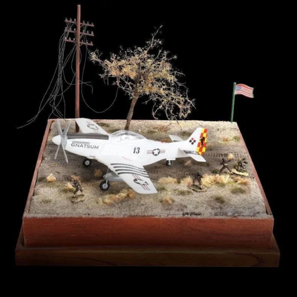Furacão Militar Fighter, Montagem Avião Modelo, DIY Puzzle Toy, Presente De Plástico, 4D, WW2 F4U Fighter P51 BF109, 1:48 - Imagem 6
