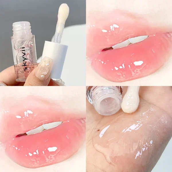 Óleo labial de gelatina de cristal à prova d'água, hidratante duradouro, casaco labial para batom, brilho labial colorido, lábios claros, bálsamo labial  4.3  7 avaliações  ౹  100 vendidosCor: 020201Itens similaresCoreano Kawaii Honey Peach Lip Oil, Longa Duração Hidrata o Soro, - Imagem 8