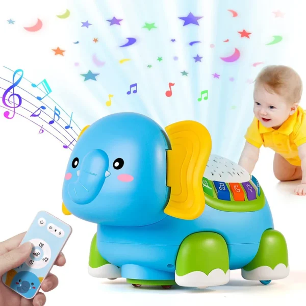 Brinquedo Baby Crawling Toys Musical Elephant