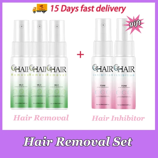 Spray de depilação rápida para homens e mulheres, inibidor indolor do crescimento do cabelo, axila do braço, perna depilatória permanente, beleza saúde, 10pcs - Imagem 10