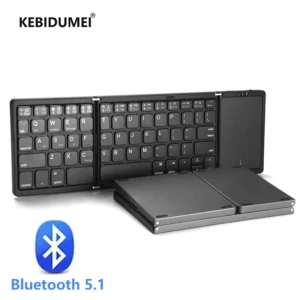 Teclado Bluetooth sem fio dobrável com Touchpad, teclado portátil para Smartphone, Android, IOS, Mac, Windows, Novo