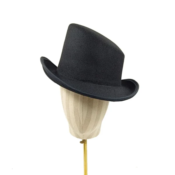 Chapéu alto inclinado masculino, chapéu de mágico preto monocromático, sombrero cavalheiro, festa curl britânica, personalidade, novo, 60cm - Imagem 28