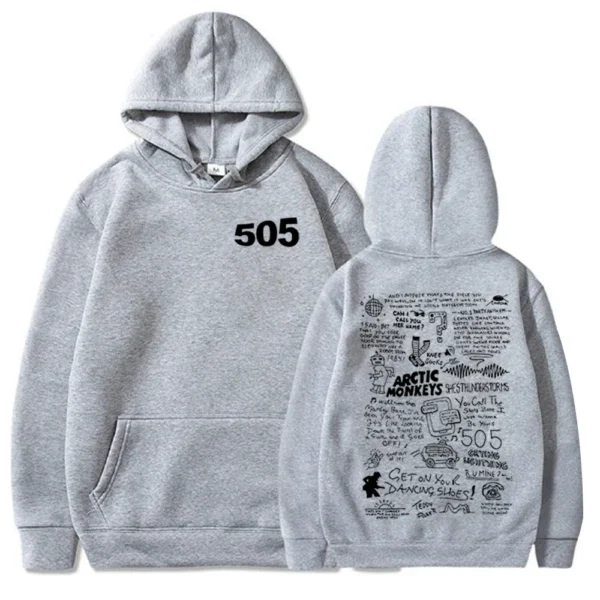 505 Moletom com capuz Arctic Monkeys Música Moletom com capuz Arctic Monkeys Produtos Presente para fãs do Arctic Monkeys Moletom Tops Streetwear Unissex - Imagem 4