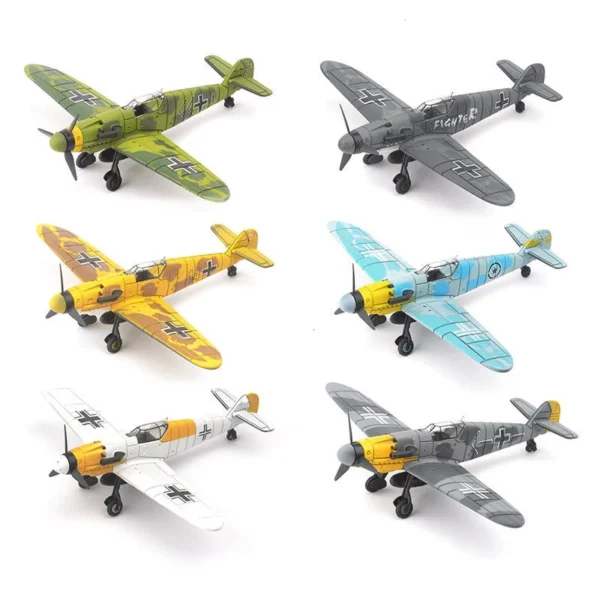 Brinquedo militar do enigma do lutador, presentes plásticos do brinquedo de DIY, enigma do furacão, WWII, 4D, BF109, F4U, P51, 1:48 - Imagem 5