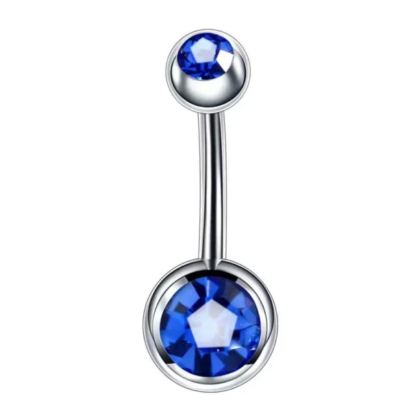 1pc Aço Inoxidável Azul Umbigo Anel Umbigo Tragu Piercing Barbell Coração Borboleta Corpo Jóias Punk Acessórios para Mulheres - Imagem 10